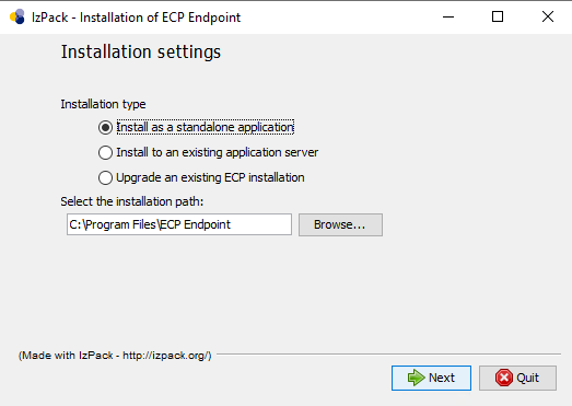 Installation on Windows - ECCo SP Documents